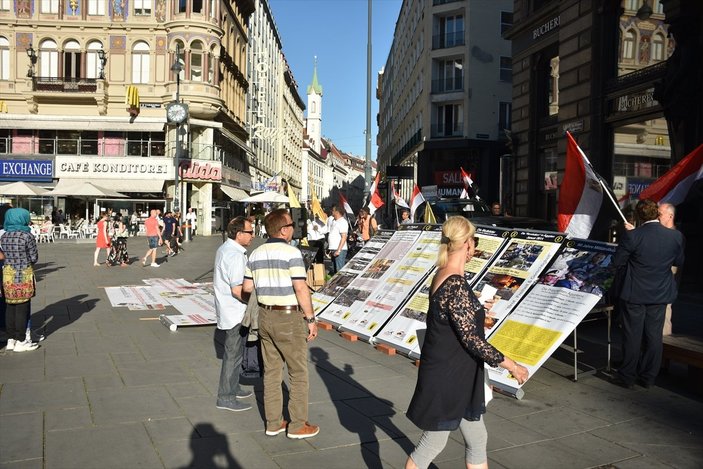 Viyana'da Sisi'yi protesto ettiler