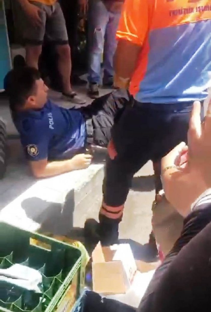 Antalya'da 2 polisin yaralandığı anlar kamerada