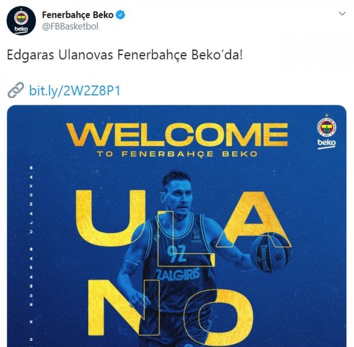 Edgaras Ulanovas resmen Fenerbahçe'de