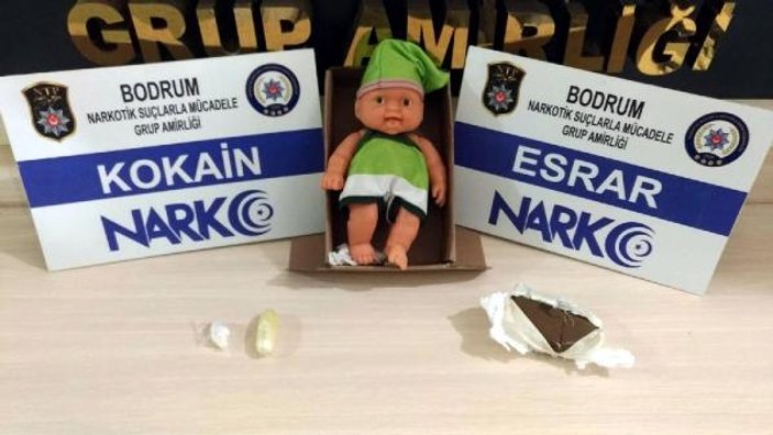 Bodrum'da, oyuncak bebeğin içinde kokain bulundu