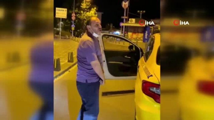 İstanbul'un göbeğinde taksici rezaleti böyle görüntülendi
