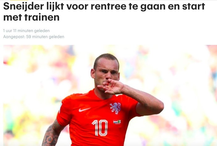 Sneijder, futbola dönmeye hazırlanıyor