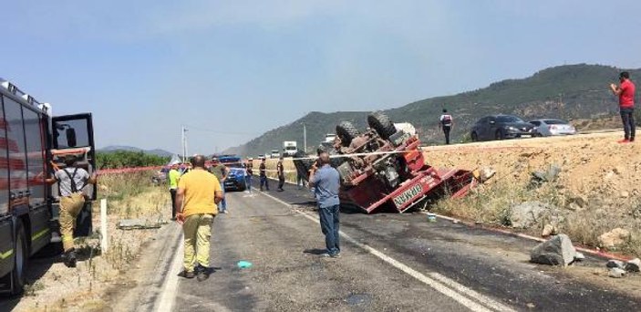 İzmir’de yangına giden arazöz devrildi: 2 ölü, 2 yaralı