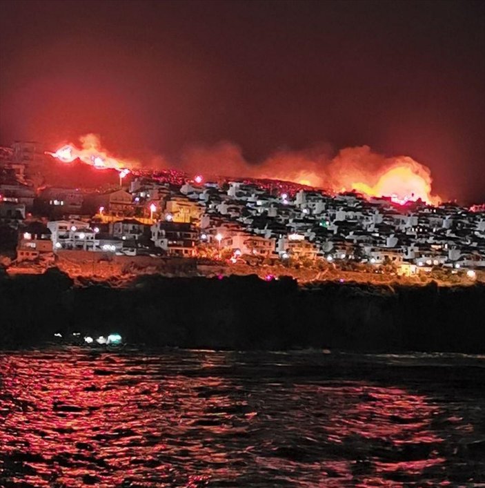 İzmir'de makilik alanda yangın