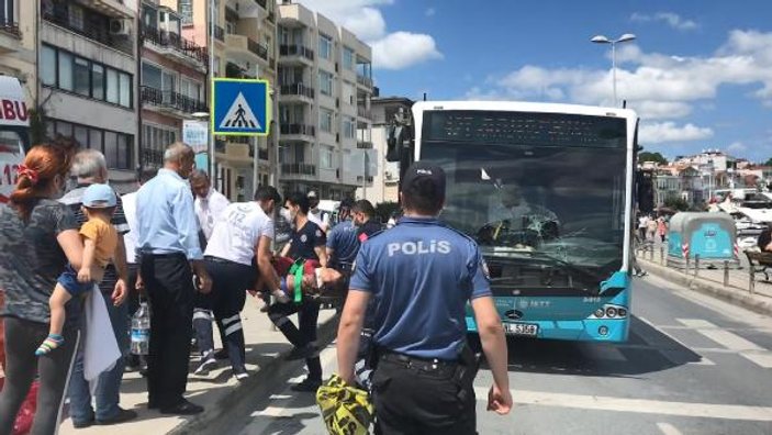 Beşiktaş'ta halk otobüsü, yayaya çarptı