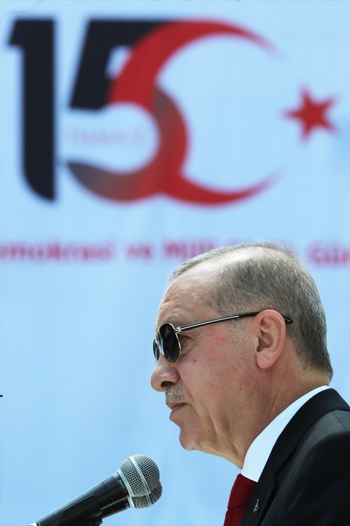 Erdoğan, 15 Temmuz Anıtı'ndaki törende konuştu