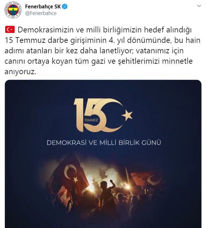 4 büyüklerin 15 Temmuz paylaşımları