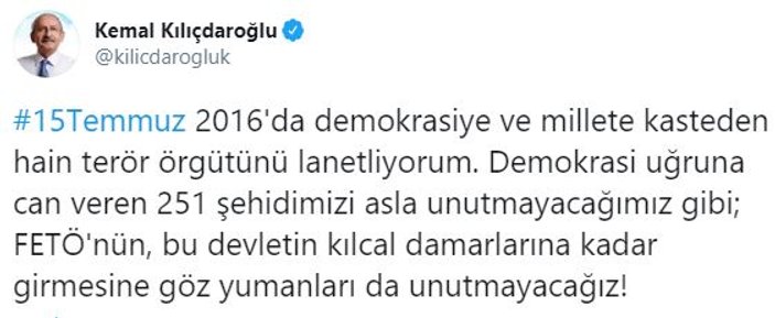 Kılıçdaroğlu: Hain terör örgütünü lanetliyorum