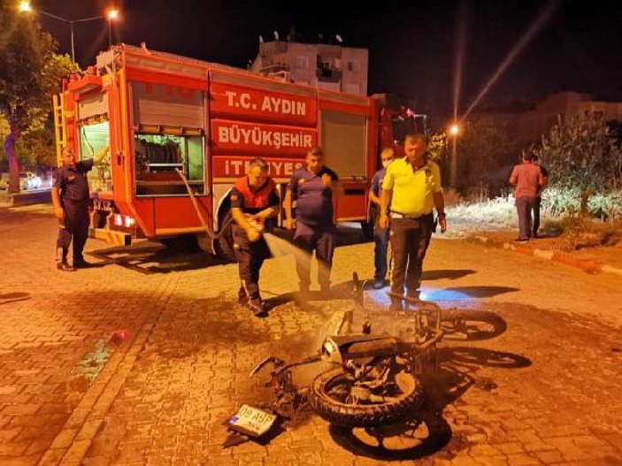 Aydın'da polis ceza yazınca, motosikletini yaktı
