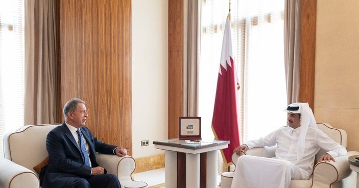 Katar Emiri, Milli Savunma Bakanı Akar ile görüştü