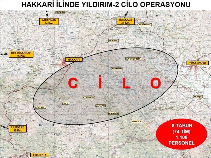 Hakkari'de 'Yıldırım-2 Cilo Operasyonu' başlatıldı