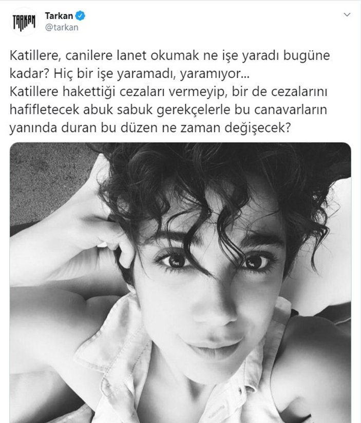 Tarkan'dan Pınar Gültekin cinayetine sert tepki