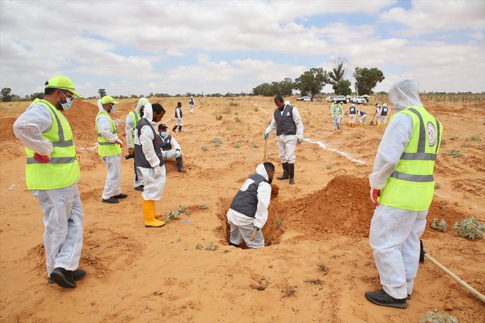 Libya'da bulunan toplu mezarlardan 7 ceset daha çıkarıldı