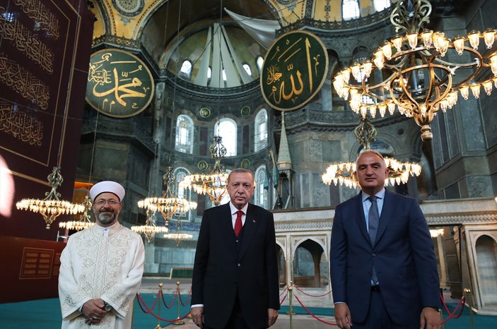 Cumhurbaşkanı Erdoğan, ikinci kez Ayasofya Camii'nde