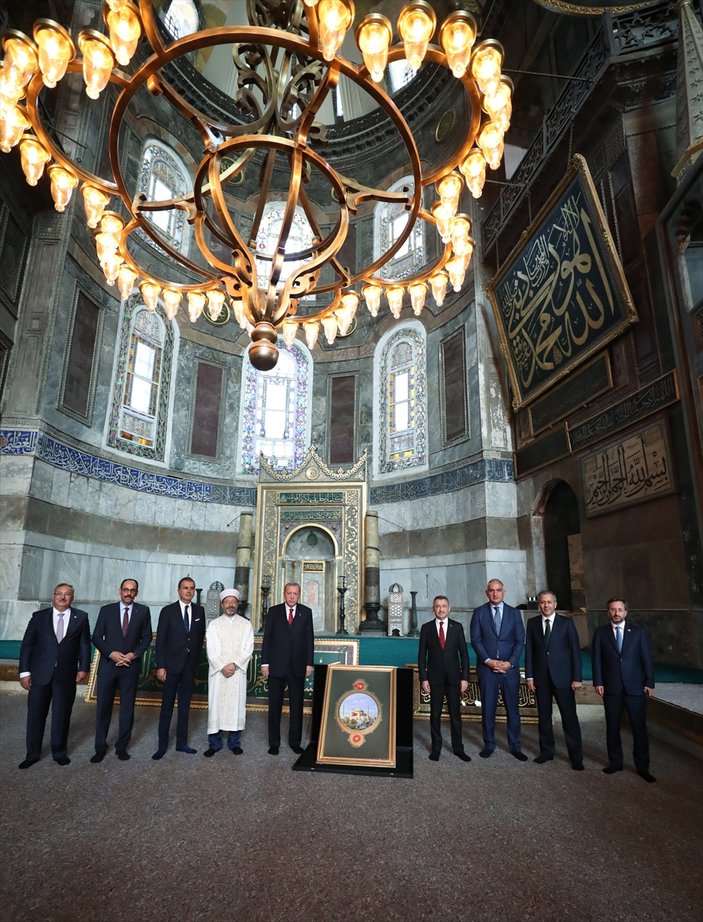 Cumhurbaşkanı Erdoğan, ikinci kez Ayasofya Camii'nde