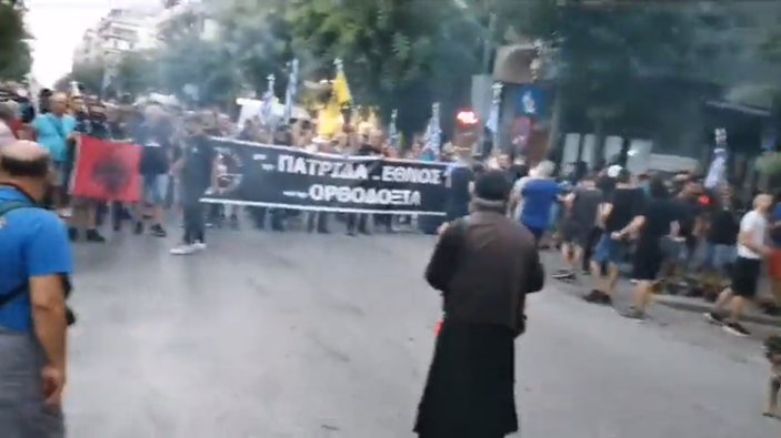Yunanistan'da Ayasofya'nın açılışını protesto ettiler
