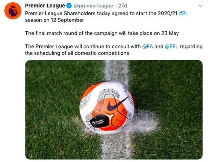 Premier Lig'de yeni sezon 12 Eylül'de başlayacak