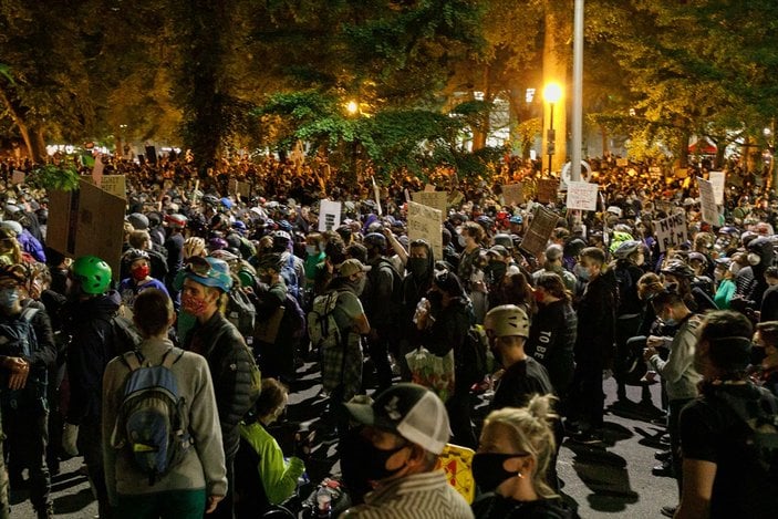 Portland'da polis şiddeti karşıtı protesto