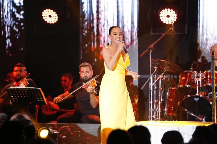Ebru Gündeş'in sarı elbisesi 17 bin TL
