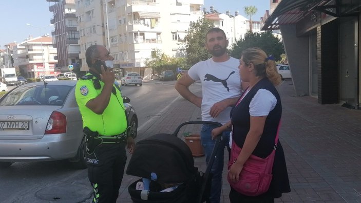 Antalya'da bebekle dilencilik yapanlara suçüstü