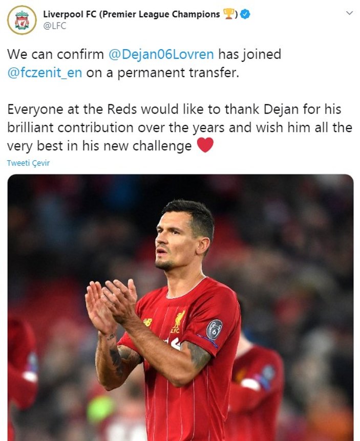 Lovren, Zenit'e transfer oldu