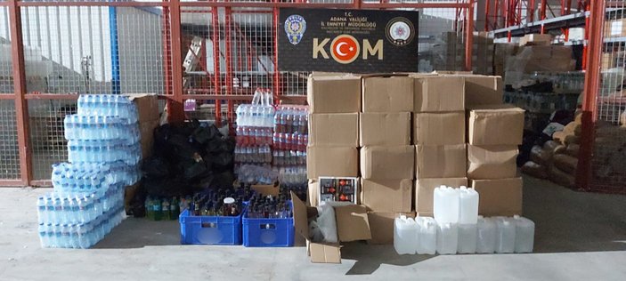 Adana'da 600 bin liralık kaçak içki bulundu