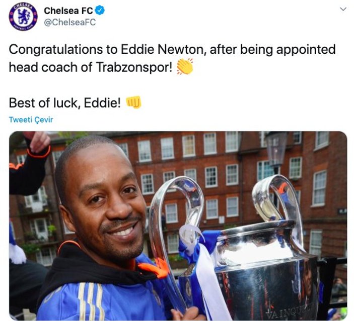 Chelsea'den Eddie Newton'a tebrik