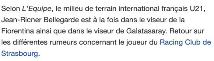 Jean-Ricner Bellegarde, G.Saray'ın listesinde