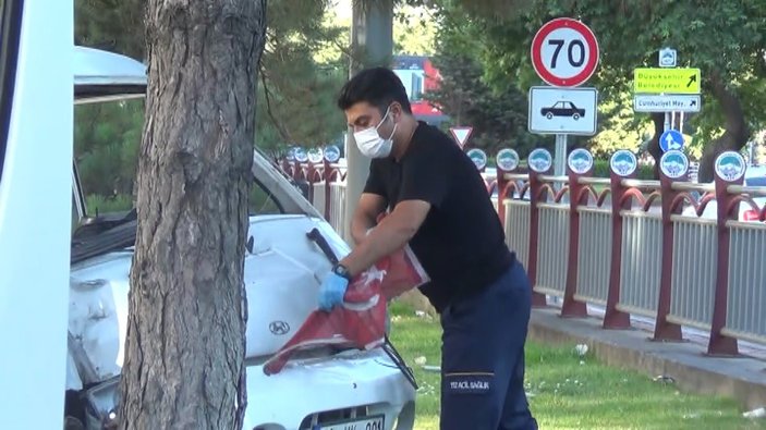 Kayseri'de sağlık çalışanının 'Türk bayrağı' hassasiyeti