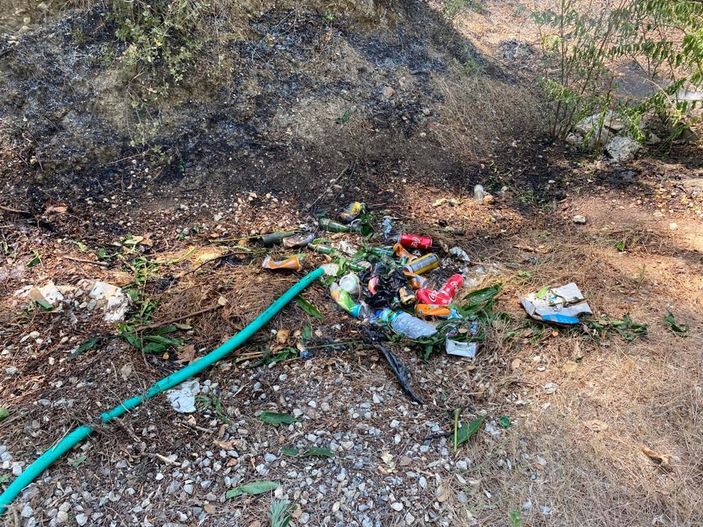 Menderes’teki yangını İHA’lar görüntüledi