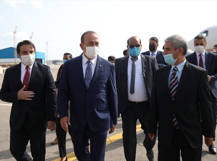Bakan Çavuşoğlu, Libya Başbakanı Serrac ile görüştü
