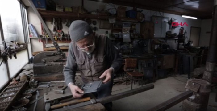 Trabzon'da 87 yaşındaki kuzine ustasının çalışma azmi
