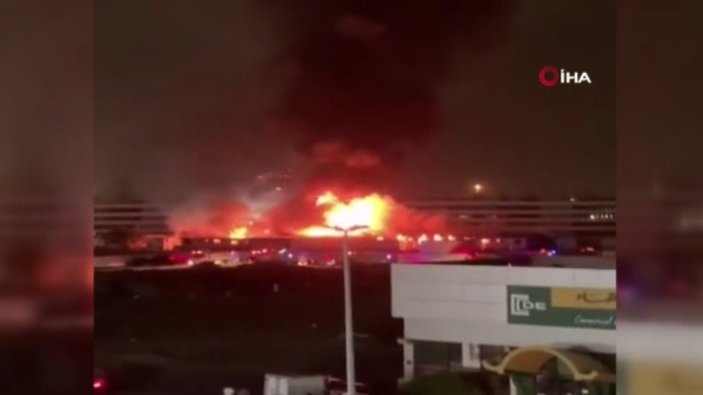 Suudi Arabistan'da bir tren istasyonunda yangın çıktı