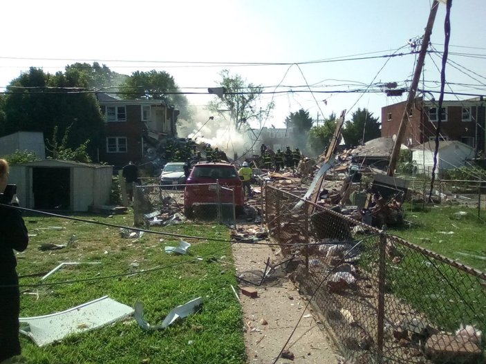 ABD Baltimore'da doğalgaz patlaması: 1 ölü, 2 ağır yaralı