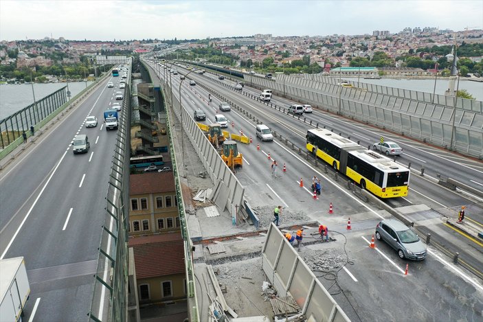 Haliç Köprüsü'ndeki çalışmalar 14 Ağustos'ta bitecek