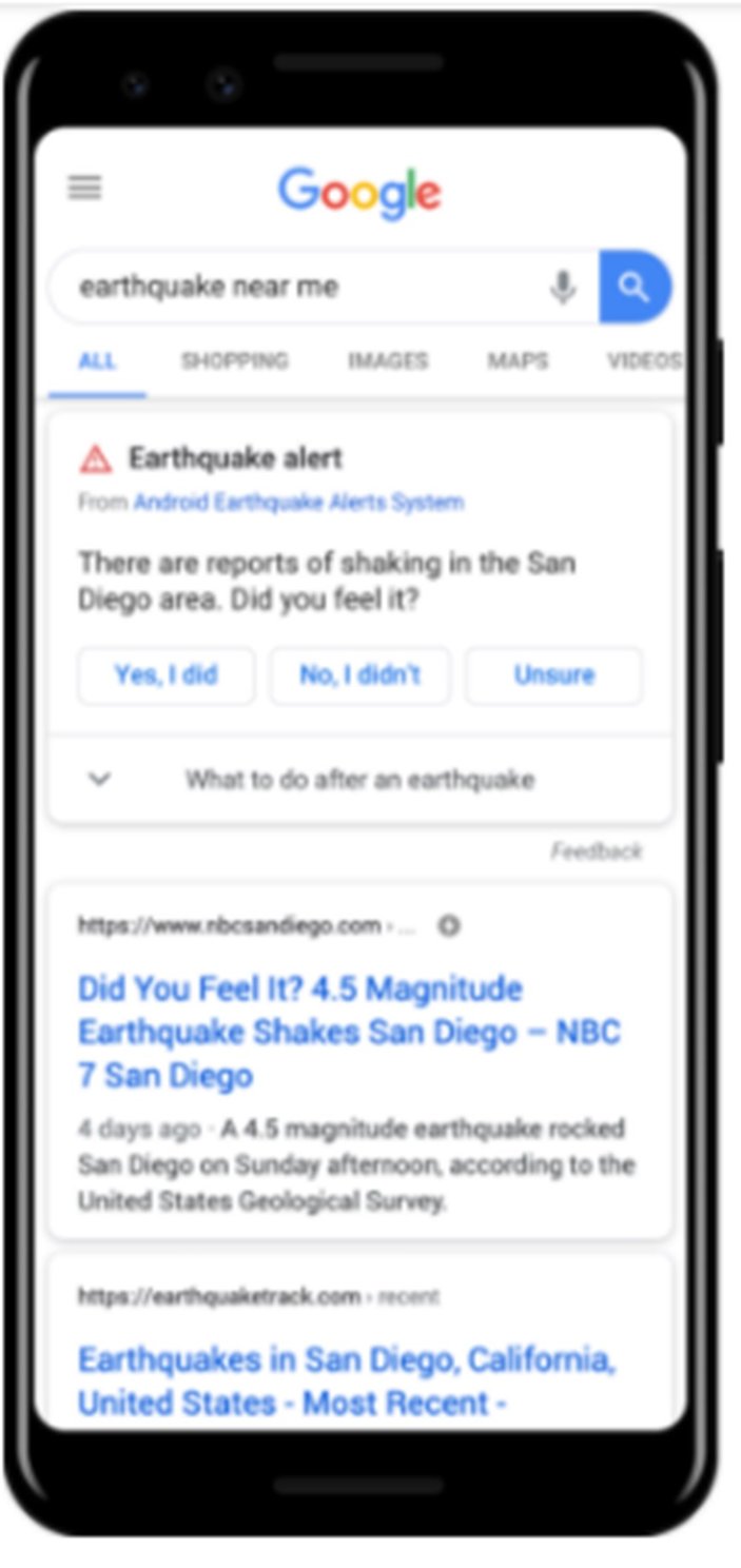 Android telefonlar artık depremi ölçecek