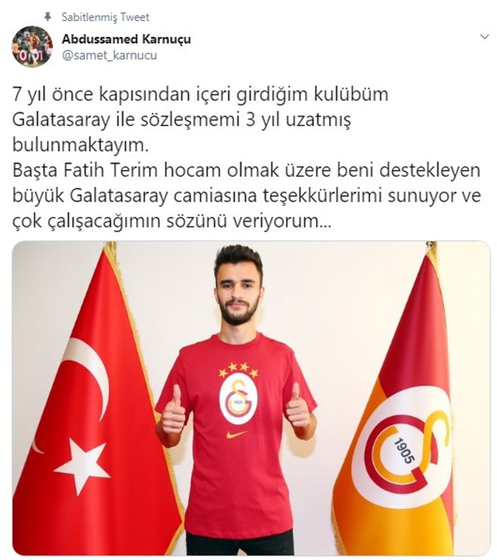 Galatasaray Abdussamed Karnuçu ile sözleşme uzattı