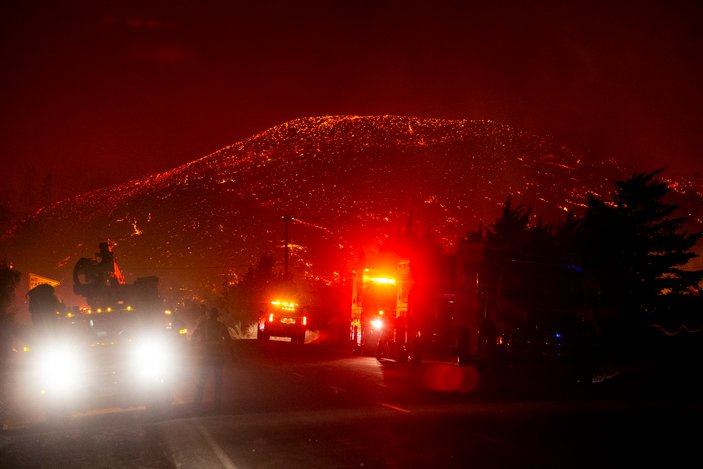 Los Angeles yakınlarında orman yangını