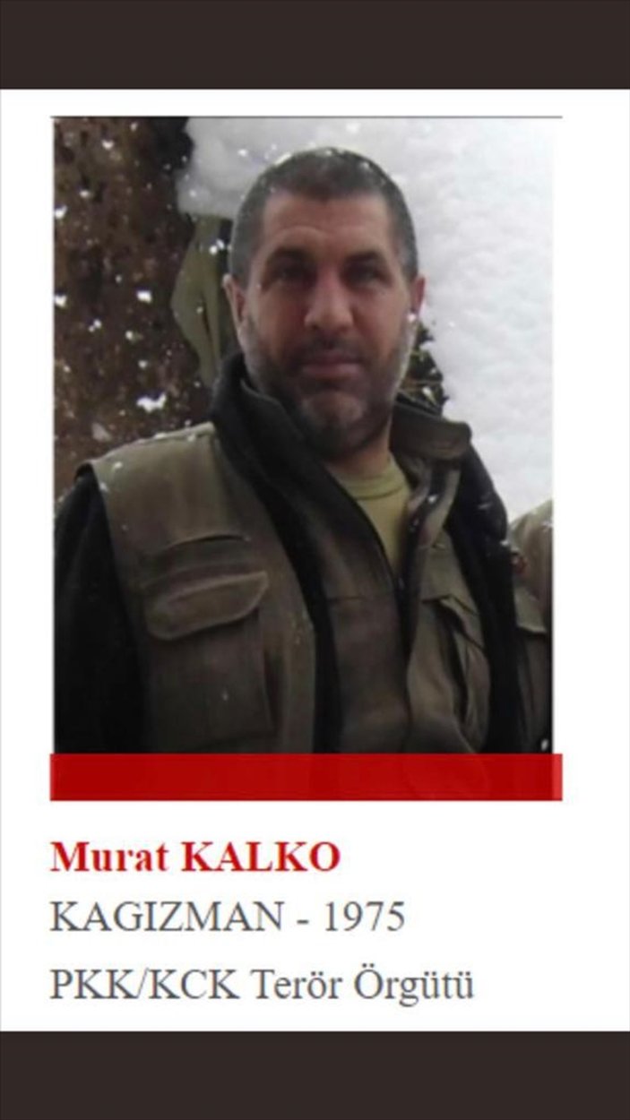 PKK'lı Murat Kalko MİT tarafından öldürüldü