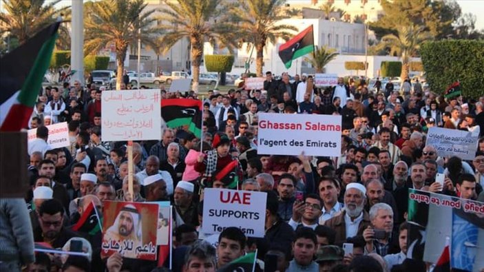 Libya'da Hafter konrolündeki Sebha'da Hafter'e protesto