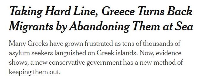 NY Times, Yunanistan’ın mültecilere zulmünü yazdı