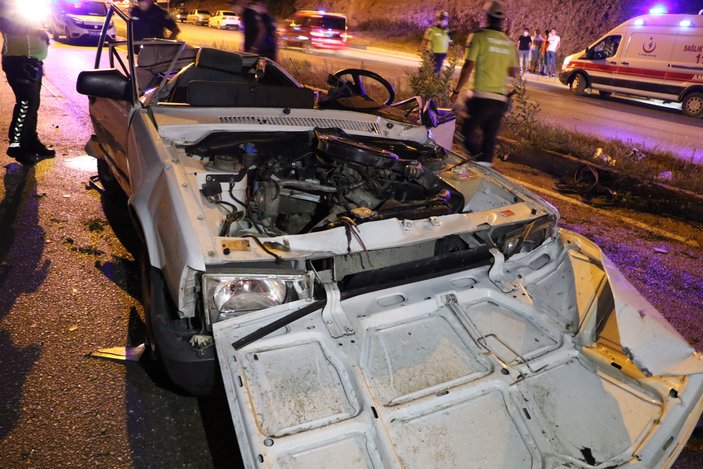 Karabük'te bir hırsız çaldığı araçla kaza yaptı