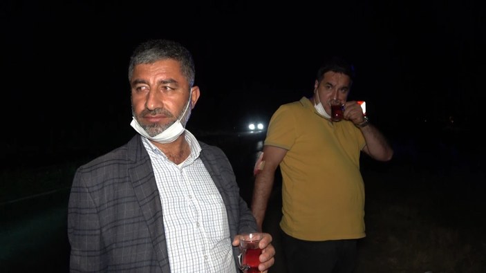 Kırıkkale'de kaza yapan 3 kişi çay içerek rahatladı