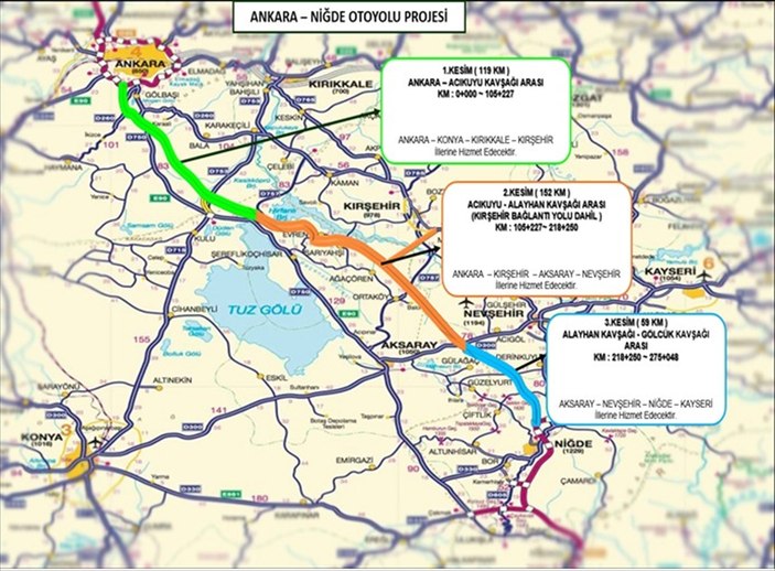 Ankara-Niğde Otoyolu sözleşmeden 1 yıl önce açılacak