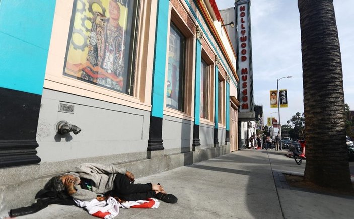 Hollywood'da evsizlerin sayısı arttı
