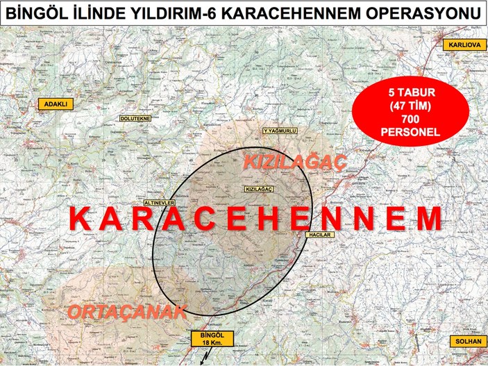 Bingöl'de Yıldırım-6 Karacehennem Operasyonu başlatıldı