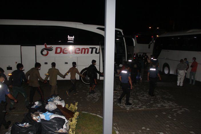 Samsun'da yakalanan 173 kaçak göçmen Edirne'ye gönderildi