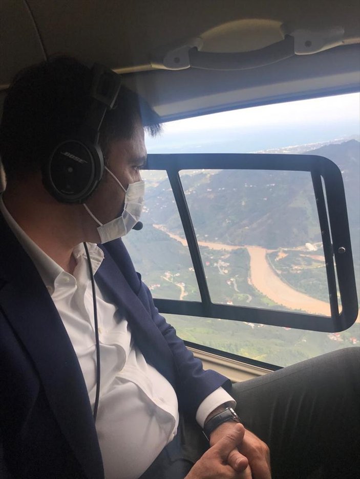 Çevre ve Şehircilik Bakanı Kurum, Giresun'u havadan inceledi