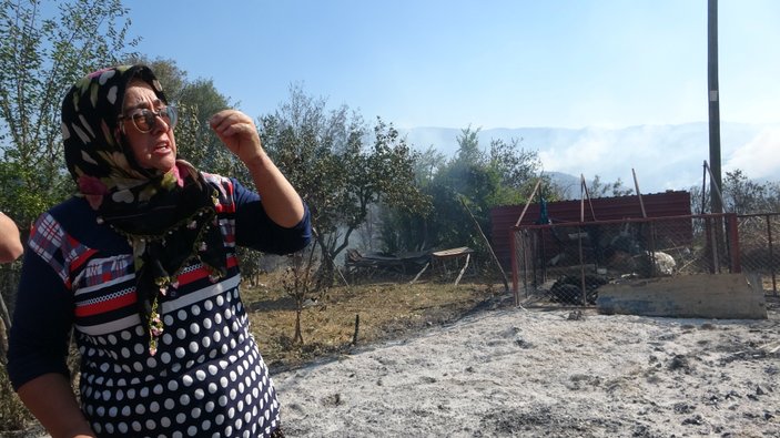 Adana'da Hatice Teyze, yangında can veren hayvanları için ağladı