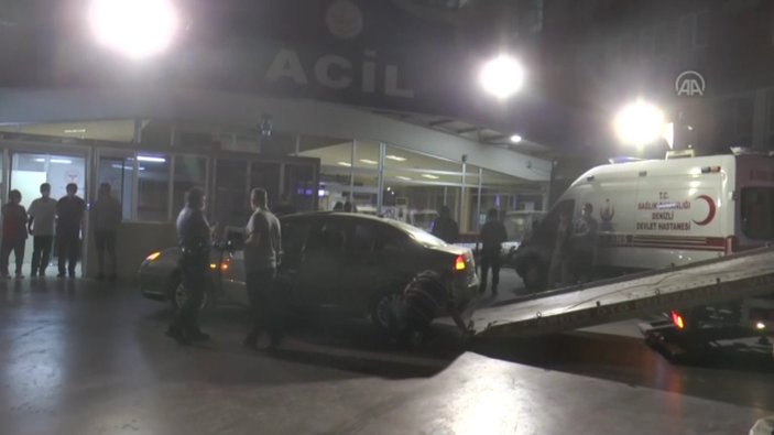 Denizli'de yaralanan kişi aracı kendi kullanarak hastaneye gitti